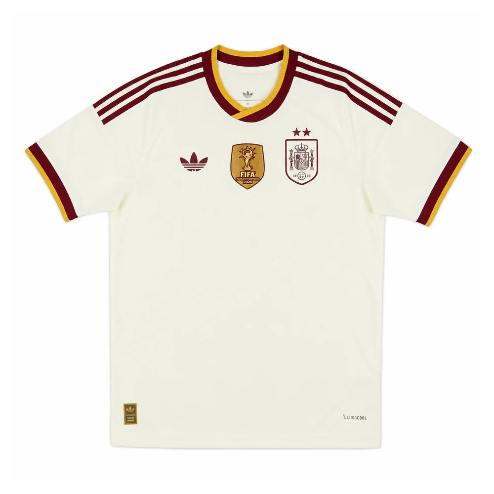 Camiseta de fútbol España Dos Estrellas 2026 | Visitante | Nueva versión campeones de la Copa Mundial 2026 | Blanca